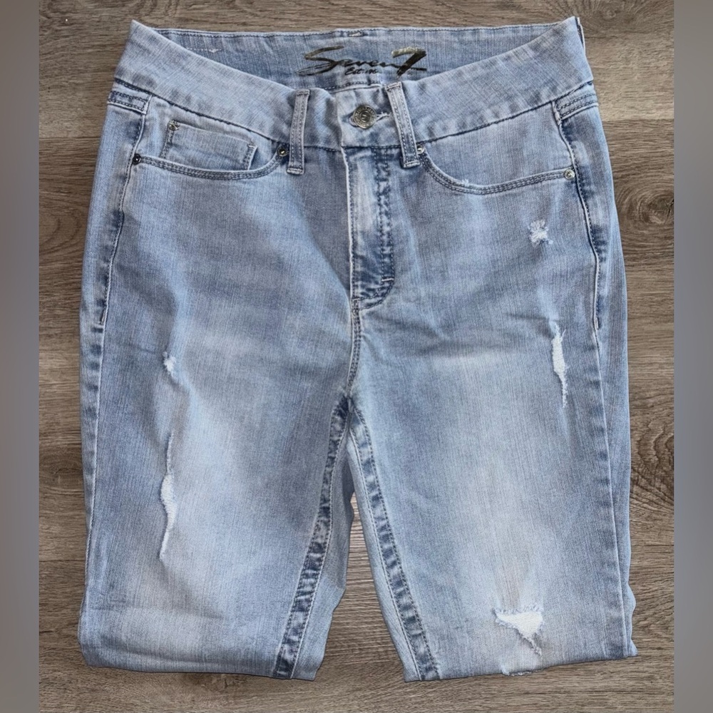 Seven7 Light Blue Skinny Jeans - Picture 3 of 4